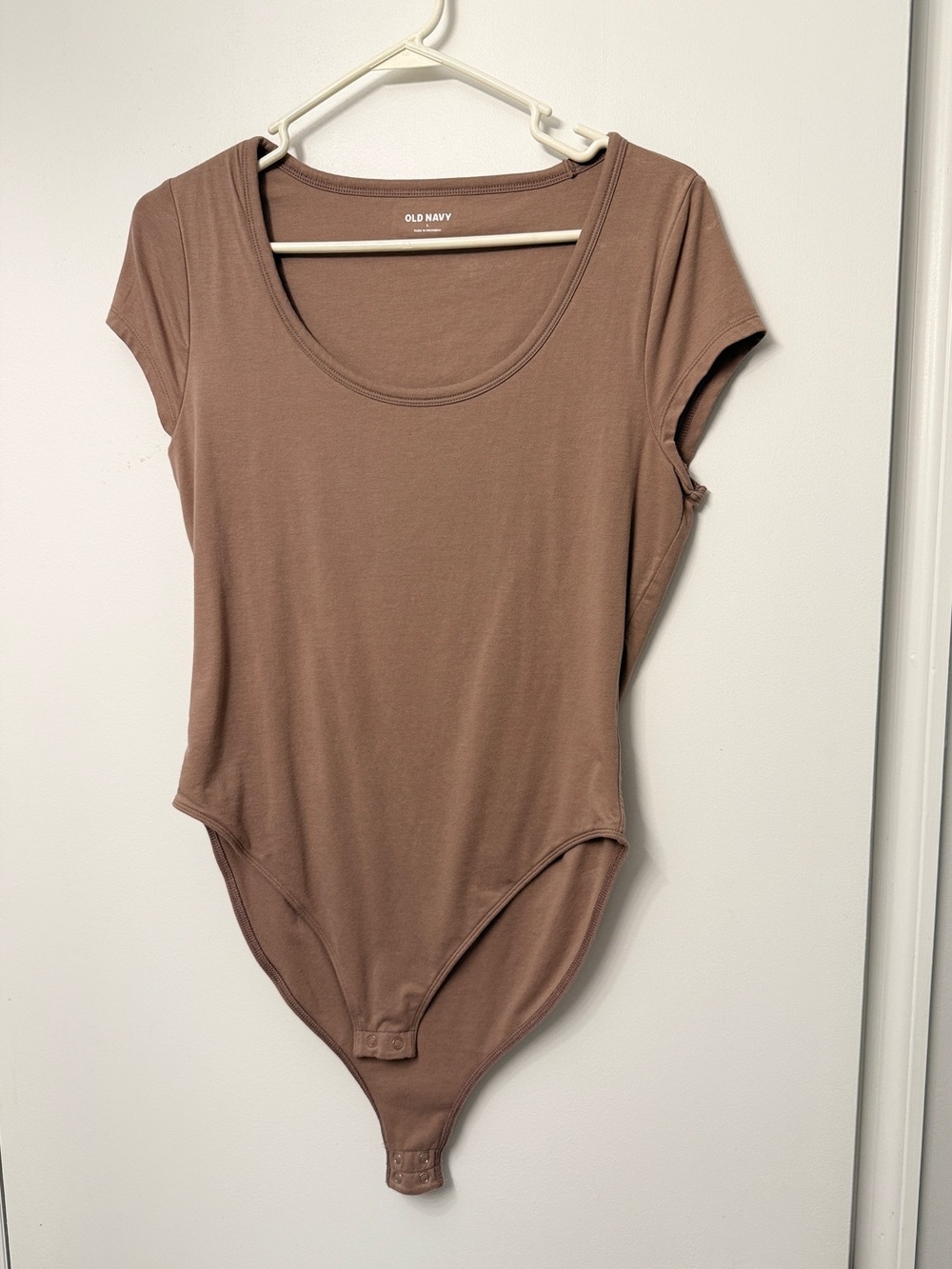 Old Navy Cocoa Short Sleeve Bodysuit
